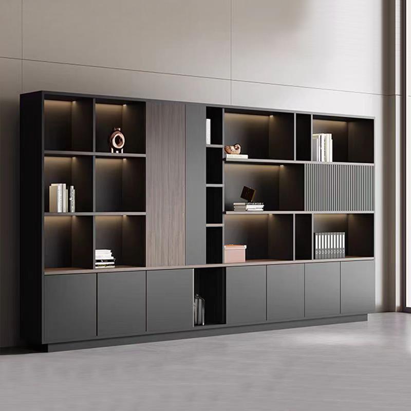 Office background cabinet bookcase boss file cabinet wall floor cabinet wooden information cabinet storage cabinet
