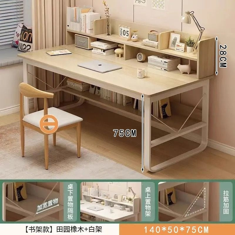 Desk and bookshelf all-in-onefor home bedroom student study writing desk office desk computer desk desktop writing desk table