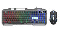 Li-mag t25 mechanical feel keyboard and mouse combo - wired metal keycap set for gaming, office, and desktop use