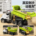 Kids' construction engineering toys - alloy dump truck, mixer truck, crane, excavator, log loader, and transporter - ages 3-6