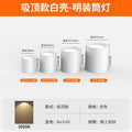 Ceiling white shell-surface mounted super bright downlight-warm light 3000k