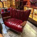 [microfiber leather] burgundy red double position