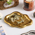 Insaccessible luxury ceramic jewelry electroplated jewelry plate popular photo same style irregular desktop storage props plate
