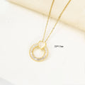 European and american style zircon necklace and earring set - high-end gemstone, light luxury, cross-border, round necklace, women's jewelry wholesale