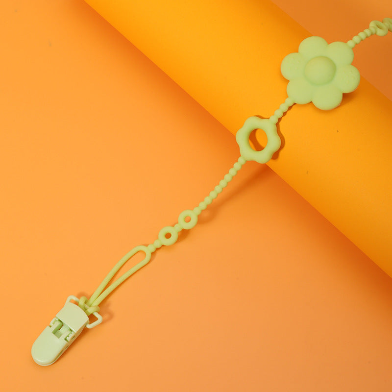 Directly from the manufacturer, infant pacifier silicone chain buckle pacifier chain clip, infant silicone anti-drop chain