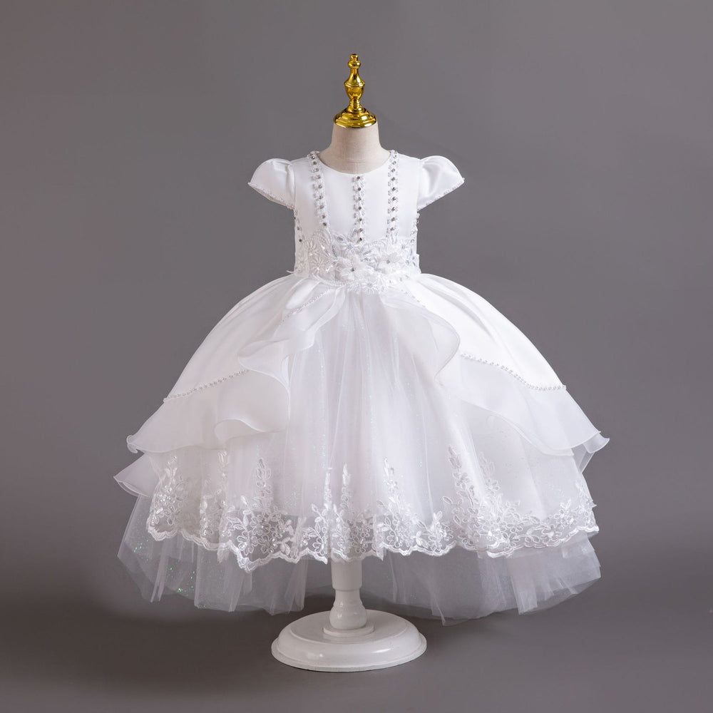 New arrivalin stock wholesale kids dress tail classy princess dress catwalk performance dress female baby dress