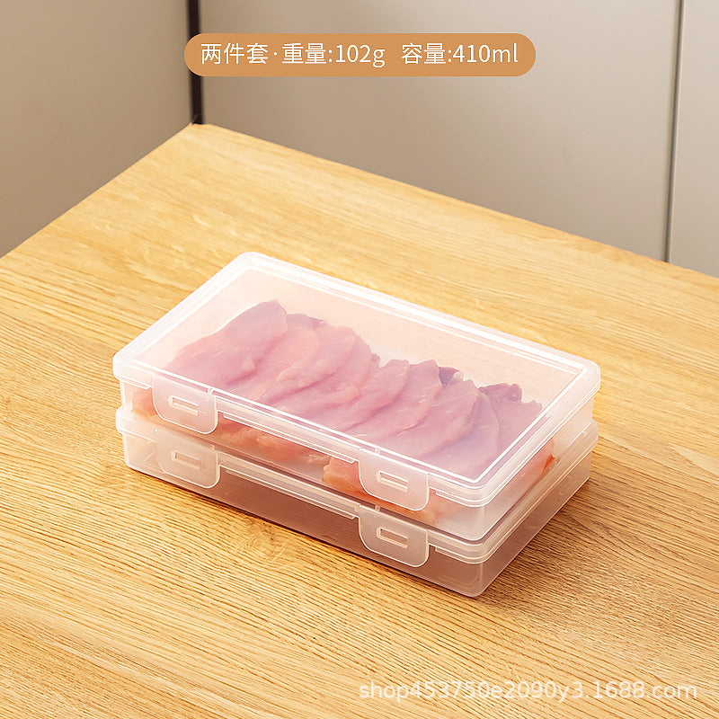 Kitchen Food Refrigerator Fresh-keeping Box Sealed Transparent Plastic Classification Multifunctional Frozen Meat Refrigerator Frozen Storage Box