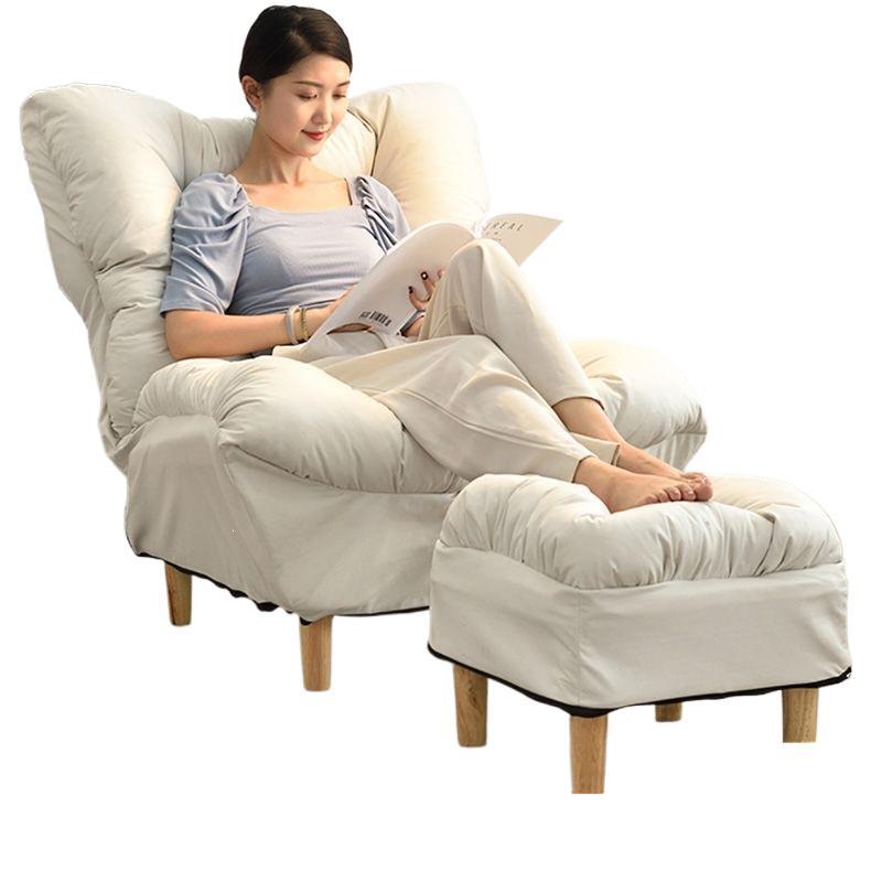 Beanbag sofa can lie down and sleep in the bedroom, small sofa, lazy chair, single chair, foldable recliner, balcony sofa chair