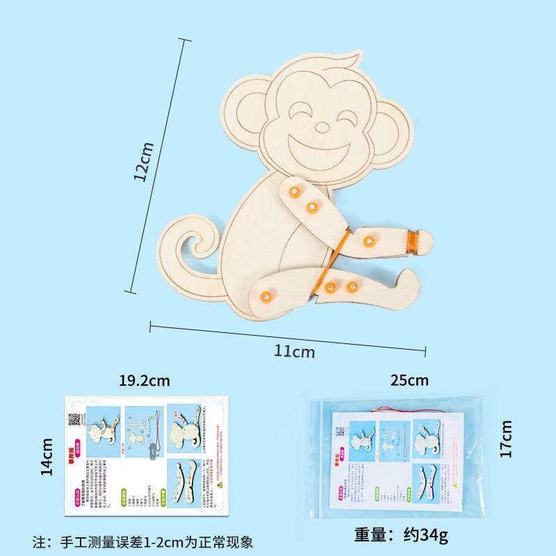 Science experiment DIY climbing monkey physics friction technology small production student children handmade school material package