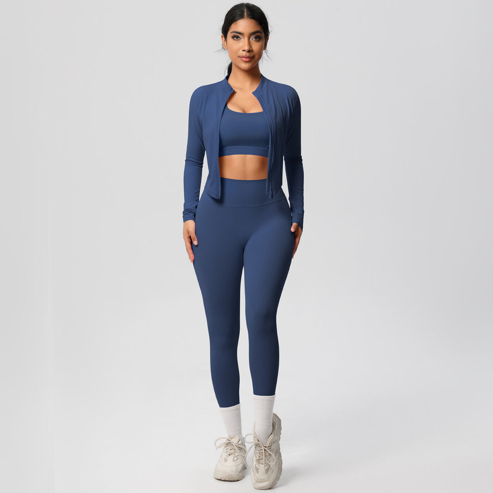 new cloud-like outdoor casual fitness activewear set - quick-dry compression running training yoga suit (3-piece)