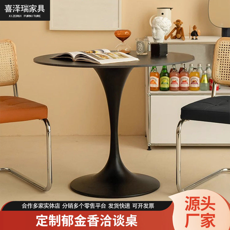 Nail salon waiting table balcony tulip side table small round table dining table coffee table small apartment round table for home