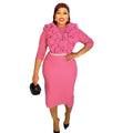 African cross-border foreign trade european and american clothing new arrival  independent station plus sizeolelegantwork clothing hip dress