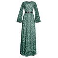 Lolita style fresh & sweet two-piece set: polka dot flare sleeve dress with belt - plus size african-inspired women's clothing