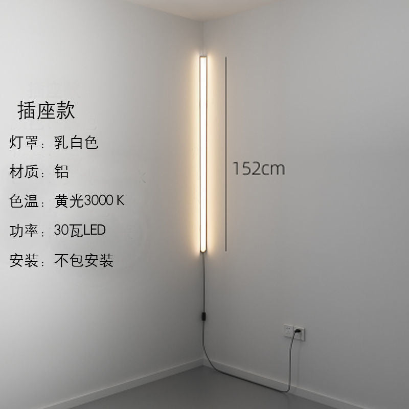 Minimalist corner wall lamp, Nordic living room bedroom store creative personalized atmosphere lamp strip LED lighting