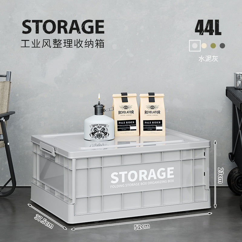 Industrial wind storage box Household large-capacity sundries sorting box Clothing toy storage box Foldable outdoor box