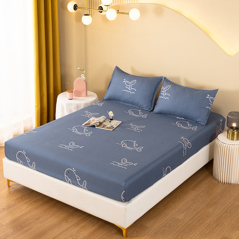 Printing fitted sheet bed cover simmons protective dust cover all-inclusive elastic bed cover that won't pill or shrink