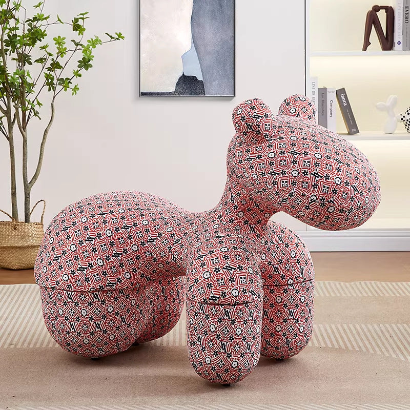 Creative pony chair - adorable kids' animal ride-on sofa stool - cartoon chair plush toy - home decor accent