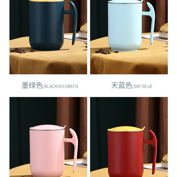 304 stainless steel water cup tea cup for home mug student cup with lid milk cup gift logo