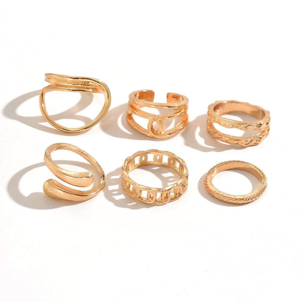 Ring set wholesale european and american hot-selling jewelry exaggerated ring joint ring women's accessories high-end niche hand jewelry