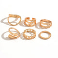 Ring set wholesale european and american hot-selling jewelry exaggerated ring joint ring women's accessories high-end niche hand jewelry