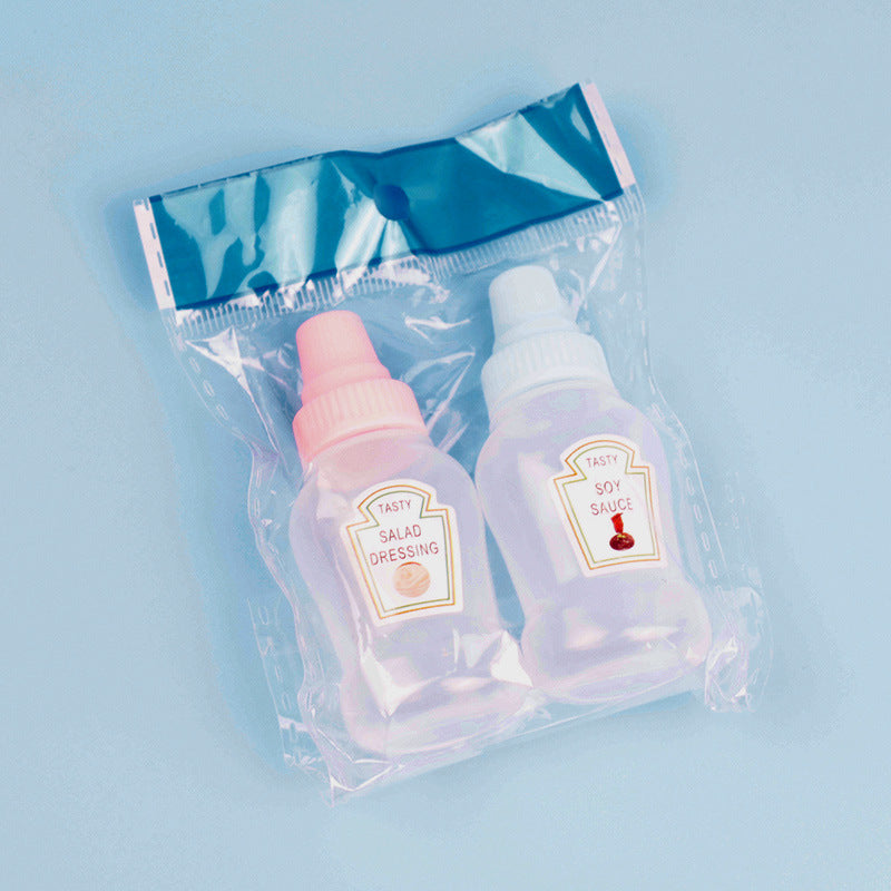 Mini sauce bottle plastic squeeze sauce bottle japanese style squeeze condiment bottle food grade portable soy sauce bottle cross-border
