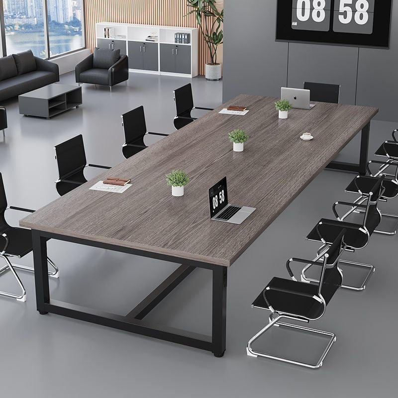 Solid wood conference table long table casual modern board table table and chair combination negotiation large office table bench workbench without