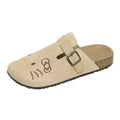 Sewing cartoon cat birkenstock shoes women's half-slippers thick sole loafers outweareasiest for match soft bottom spring summer toe-cap shoes wholesale