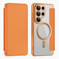 Suitable for samsung s26ultra electroplated gold shield magnetic leather case mobile phone case foreign trade a56 all-inclusive flip protective cover
