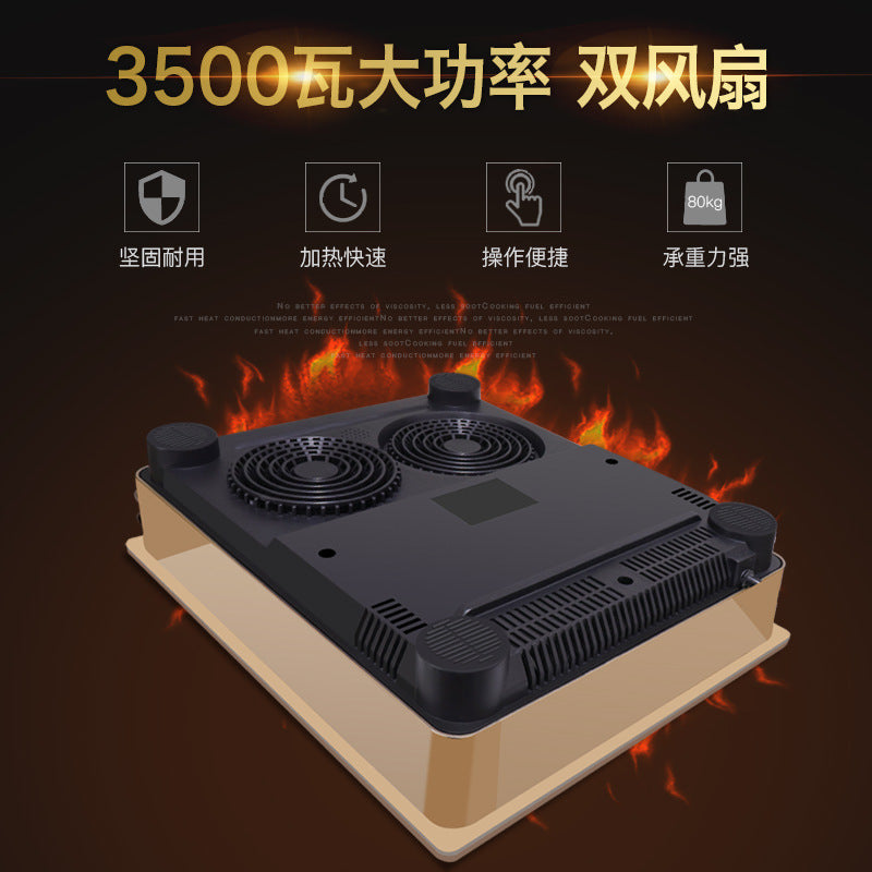Concave induction ceramic cooktop - high-power, multi-functional, commercial-grade, energy-efficient, high-heat battery-powered cooktop for home and cross-border e-commerce