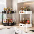 360-degree rotating spice rack - kitchen seasoning organizer, multi-functional condiment storage box and shelf