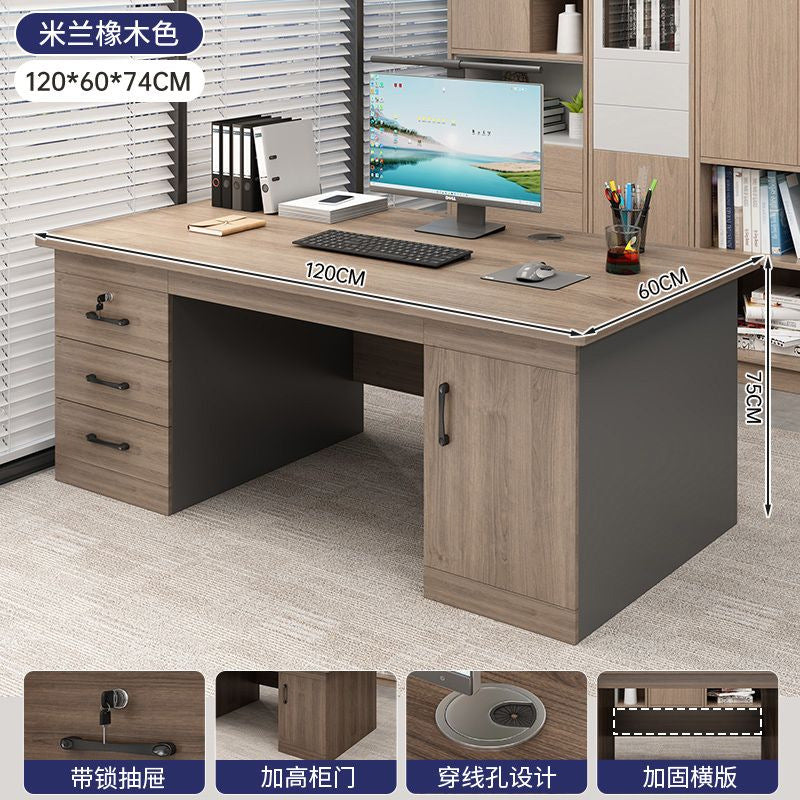 Office desk boss desk casual office with drawers 5 new light luxury staff position computer table