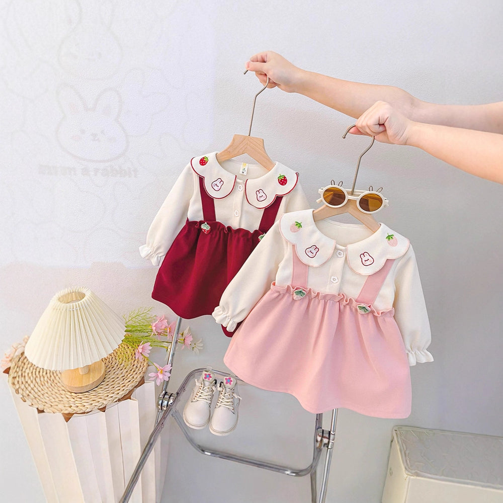 Girls' sweet dress - new autumn  collection: stylish and trendy two-piece look for little princesses