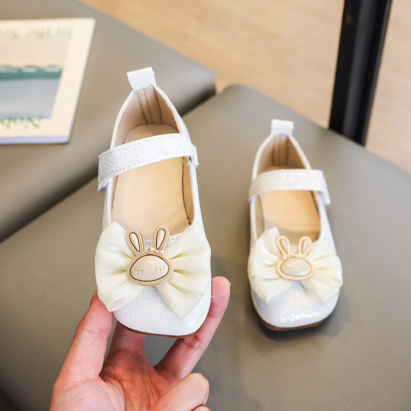 Girls' leather shoes -  spring new arrivals: versatile and stylish princess shoes for little girls, perfect for spring and autumn