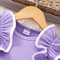 Girls' dress, purple 3d ruffle dress