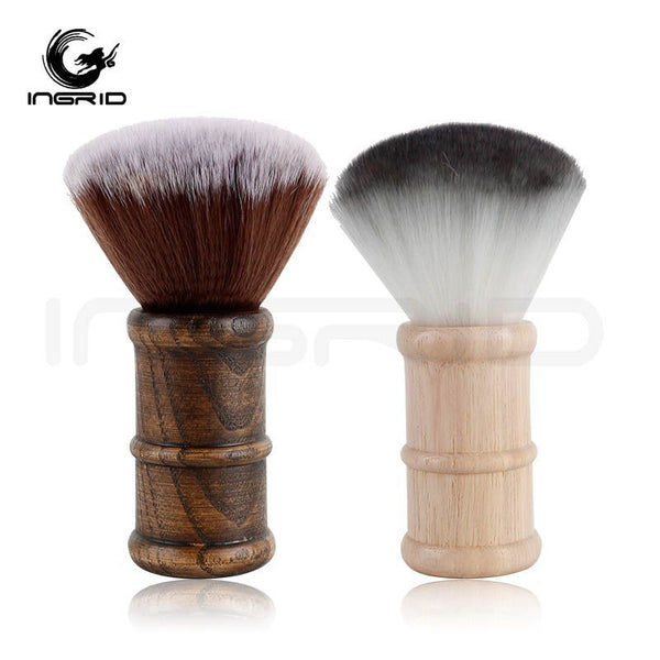 Wood Soft Bristle Broken Hair Brush Salon Hair Sweeper Solid Wood Round Handle Nylon Broken Hair Brush