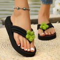 Flip-flops 2025 new arrivalexport cross-border large size sandals amazon fashion comfortable wedge flower slippers