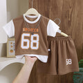 Kids' summer new arrival short-sleeve set: thin t-shirt and shorts two-piece outfit for baby boys, perfect for outdoor activities and sports