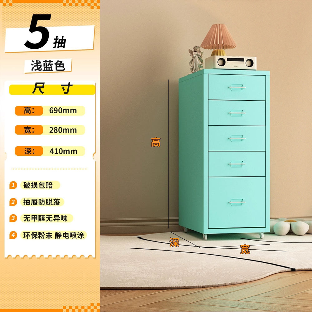 Haiermo cream style eight drawer cabinet movable desk under drawer cabinet living room bedroom room storage dopamine popular