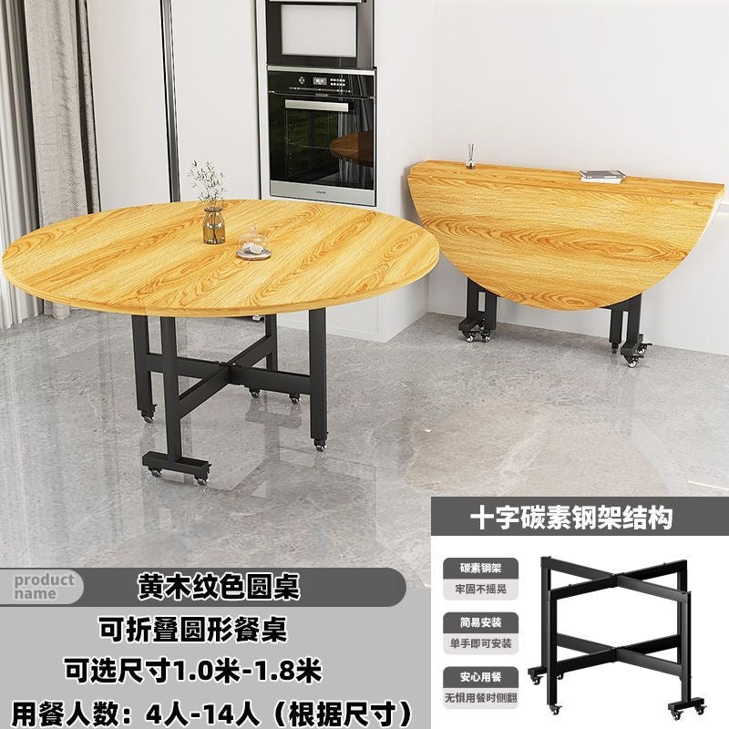 Foldable dining table - round, portable, and space-saving. perfect for home use. new foldable dining table for living rooms and dining areas