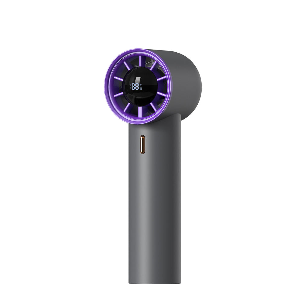 2025 new 100-speed handheld digital display mini fan - desktop usb rechargeable ultra-high speed turbo fan