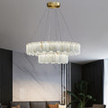 Zhongshan factory direct: modern minimalist light luxury living room marble & solid brass chandelier - designer creative large pendant light