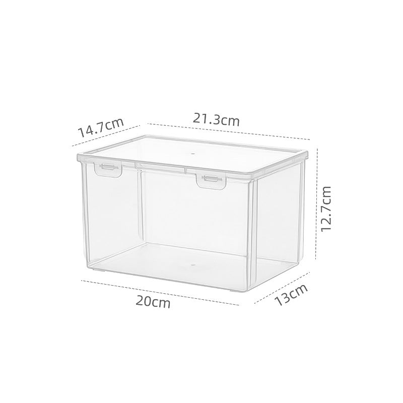 Japanese desktop storage box transparent skin care products cotton pad mask storage box dust-proof cosmetic storage box