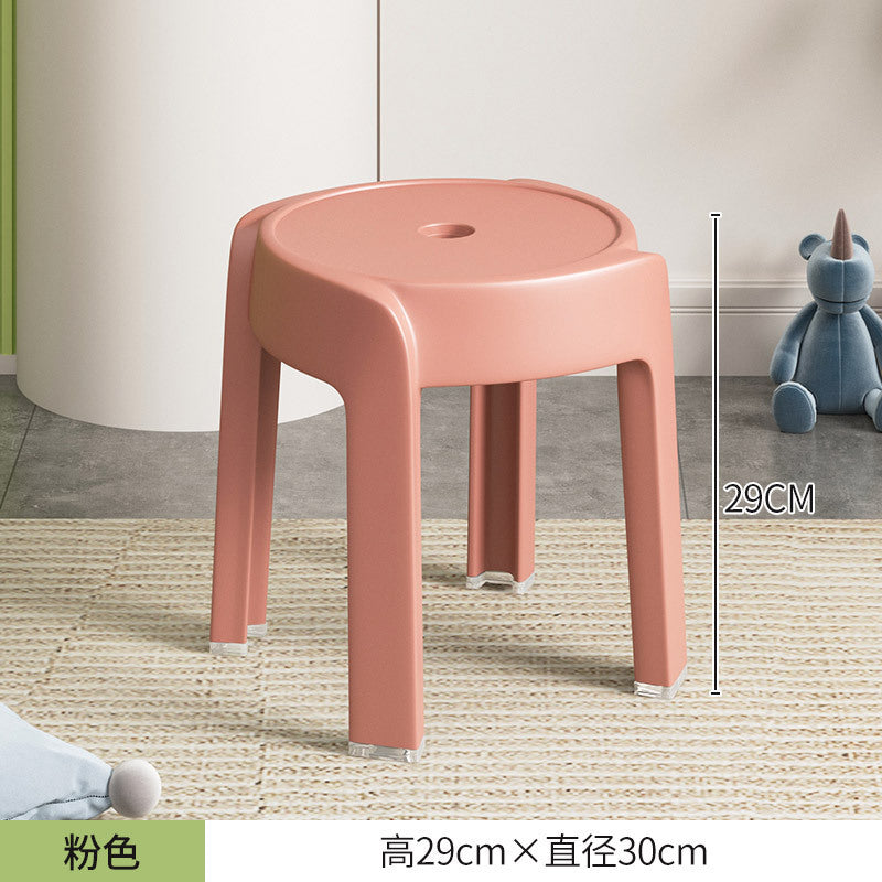 Thickened plastic stoolfor home stackable dining table bench long sitting comfortable chair windmill stool plastic round stool