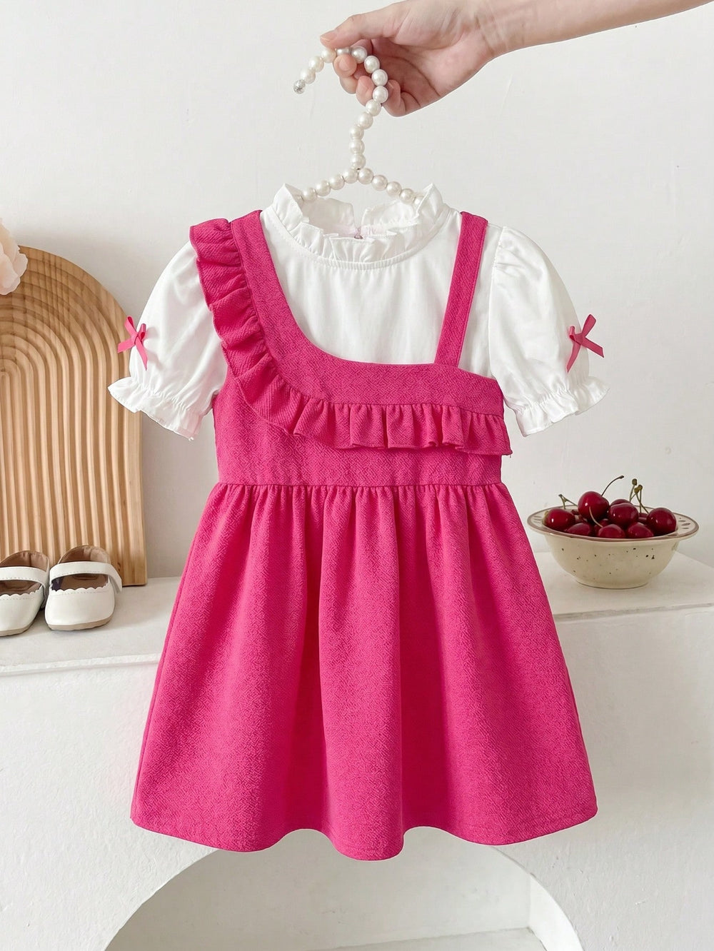 summer cross-border e-commerce textured knit patchwork a-line princess dress