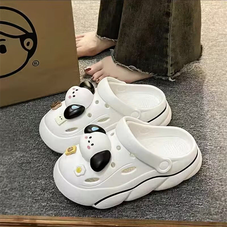 2024new arrival shit-stepping clogs for women outwearsummercutepopularthick sole nurse beach two-wear toe-cap slippers