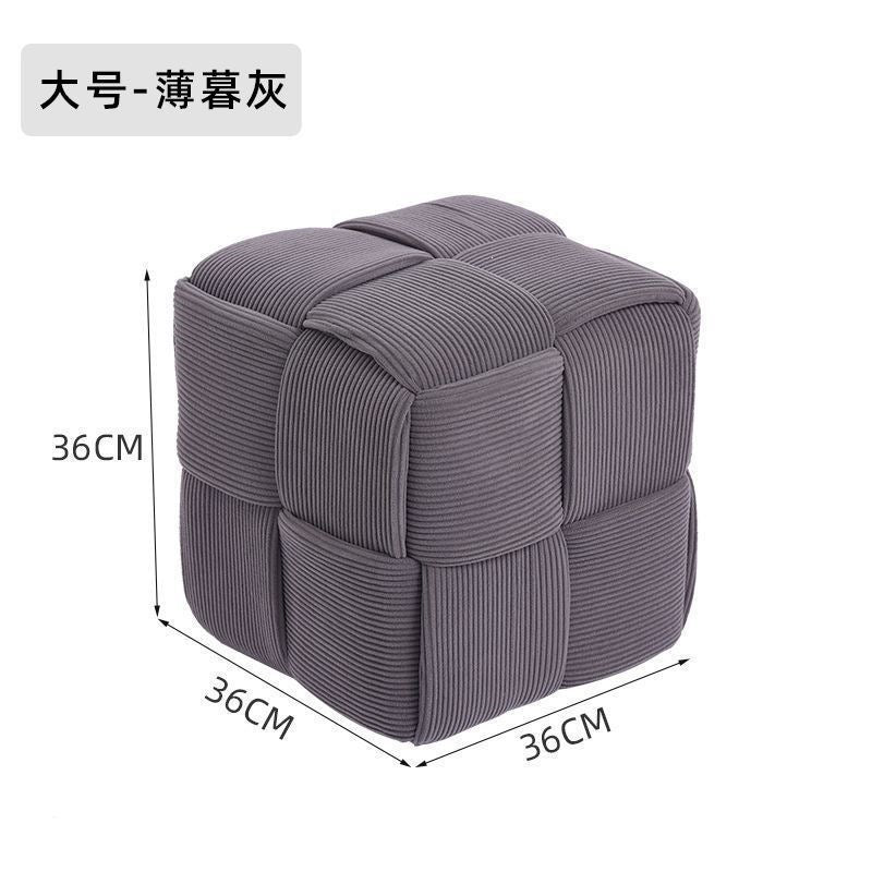 Popular simple sitting stool square stool accessible luxury low stool door changing shoes makeup stool for home living room coffee table sofa footrest