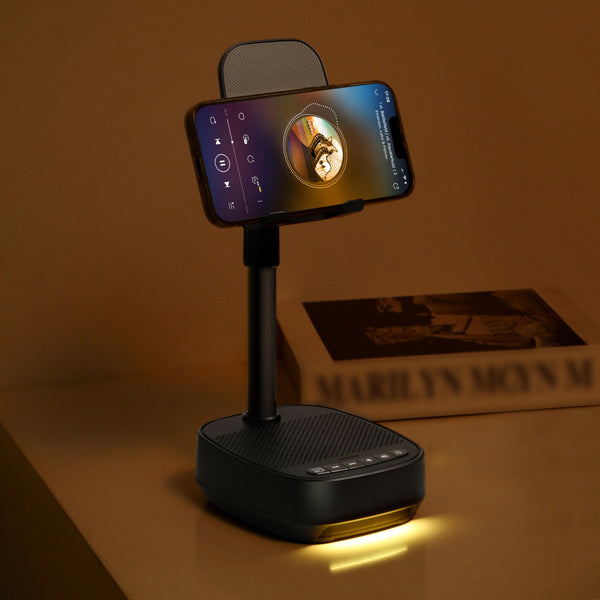 Cross-border F22 portable mobile phone holder Bluetooth audio desktop bedside non-slip full set of live broadcast lazy bracket sound