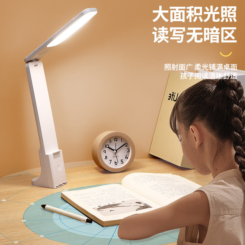 Table lamp eye protection learning LED rechargeable and pluggable table lamp learning special bedroom bedside lamp student dormitory reading lamp