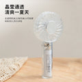 New transparent handheld fan - usb rechargeable, perfect for home, desk, outdoor use, portable mini pocket fan