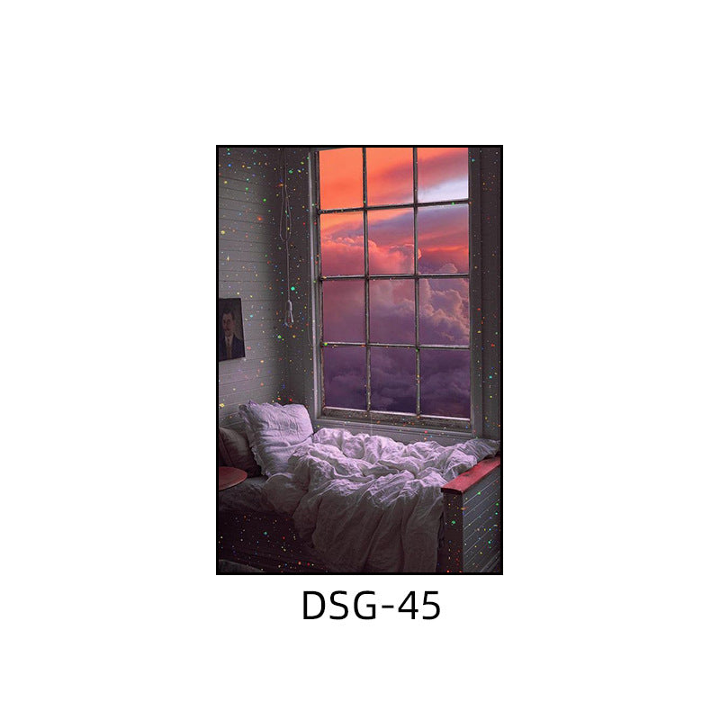 Modern light luxury decorative painting flash diamond figure art clothing store fashion hanging painting bedroom living room paris architecture mural